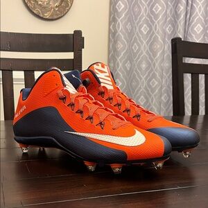 Nike Alpha Pro 2 3/4 D PF Football Cleats Shoes Orange 742766 810 Mens Size 16